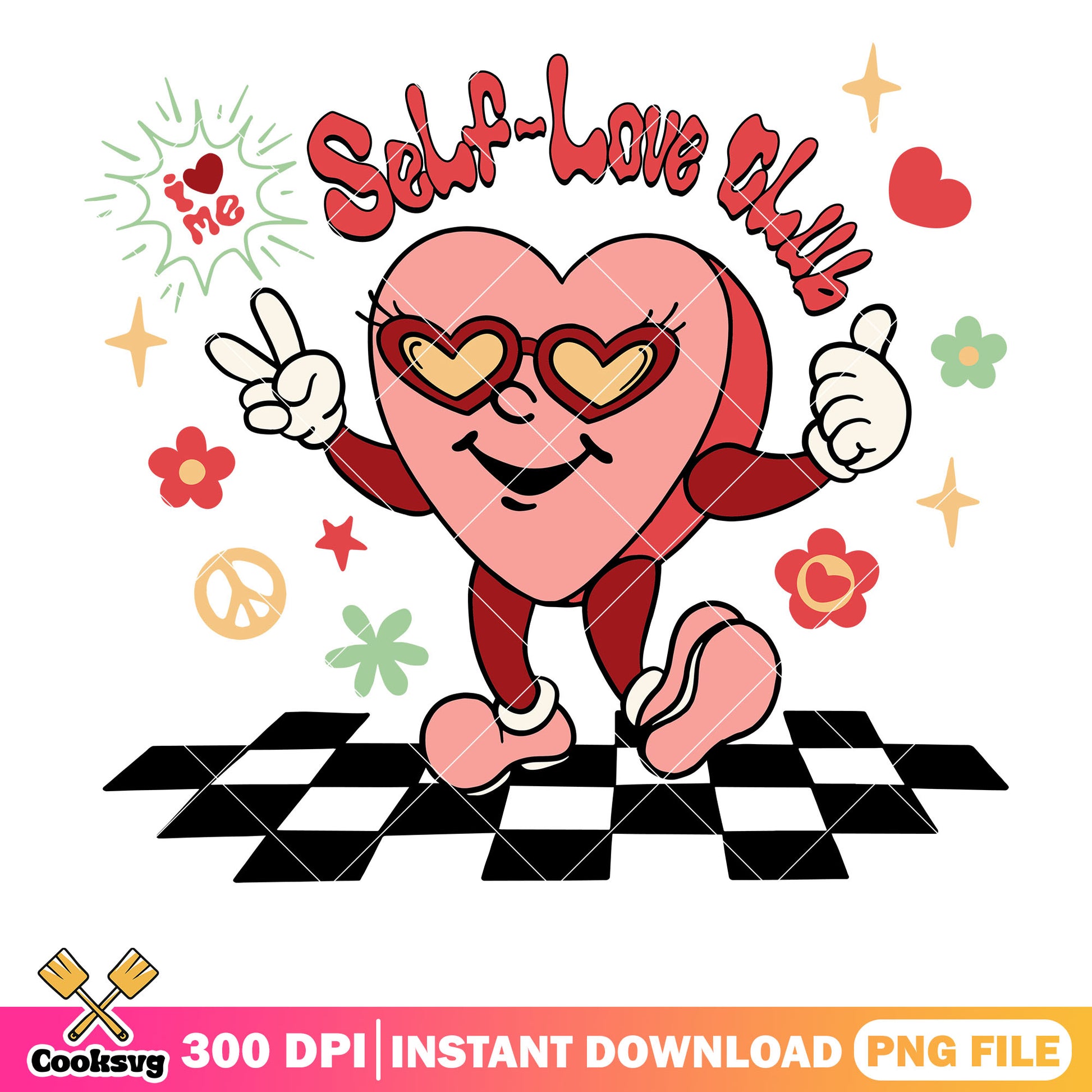 Red heart self love club png, heart valentine png, love valentine png