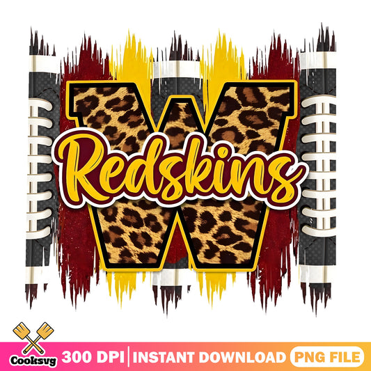 Redskins Leopard Football PNG, Washington Football PNG, NFL PNG