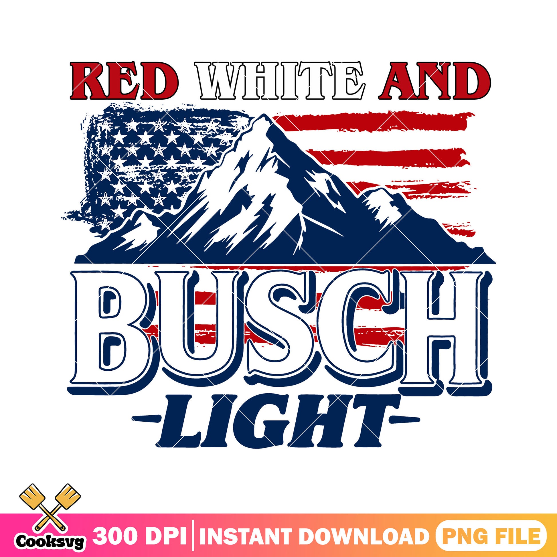Red white busch design png, busch light apple near me​ png