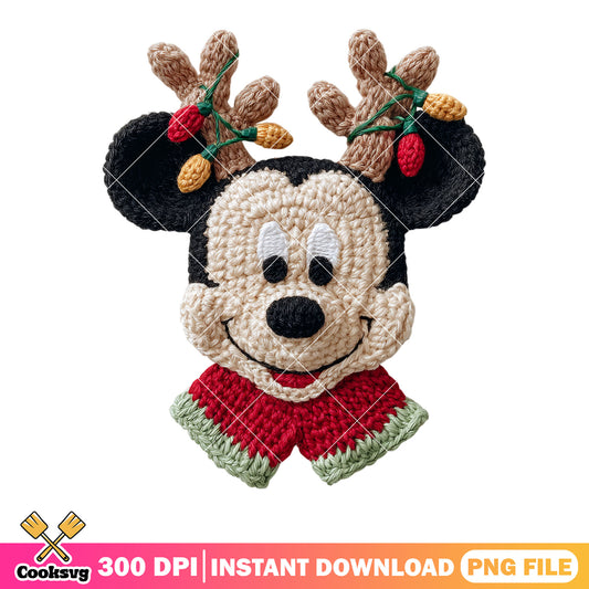 Reindeer horn mickey noel png, xmas png, mickey mouse png