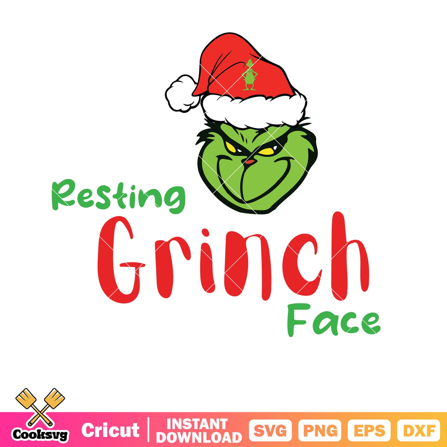 Resting Grinch Face Svg design, resting grinch face svg, grinch head svg