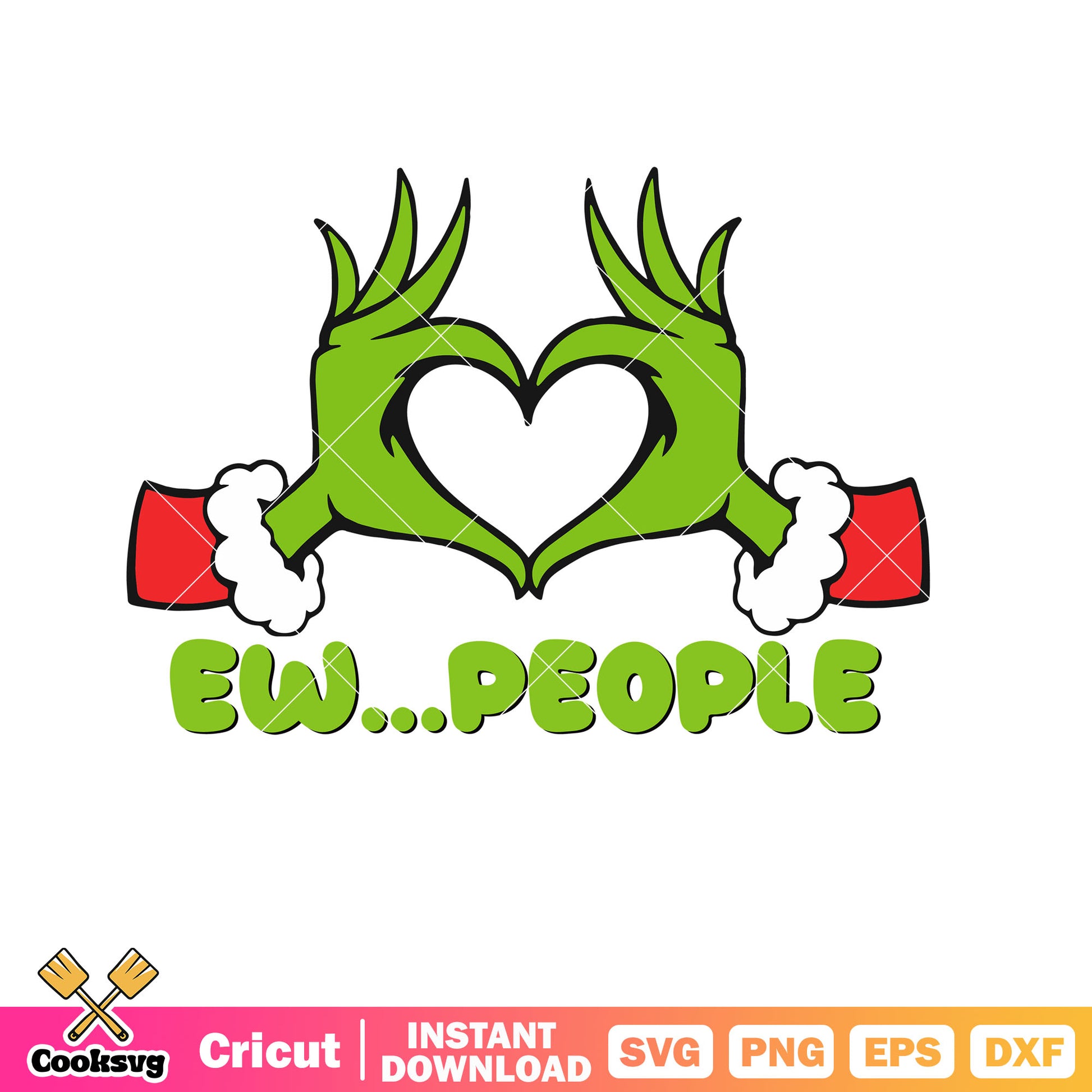 Retro Ew People Grinch Hand christmas svg, grinch ew people​ svg