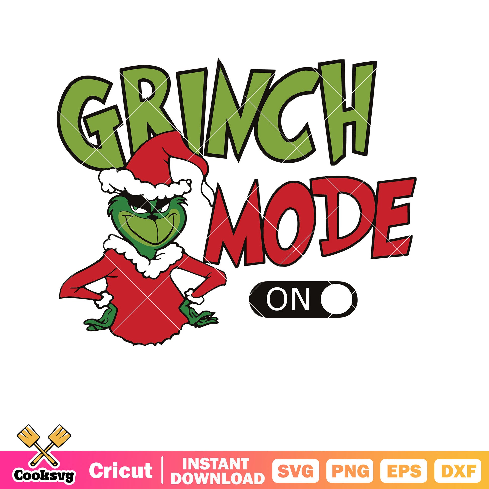 Retro Grinch Mode On Christmas svg design, grinch mode on svg