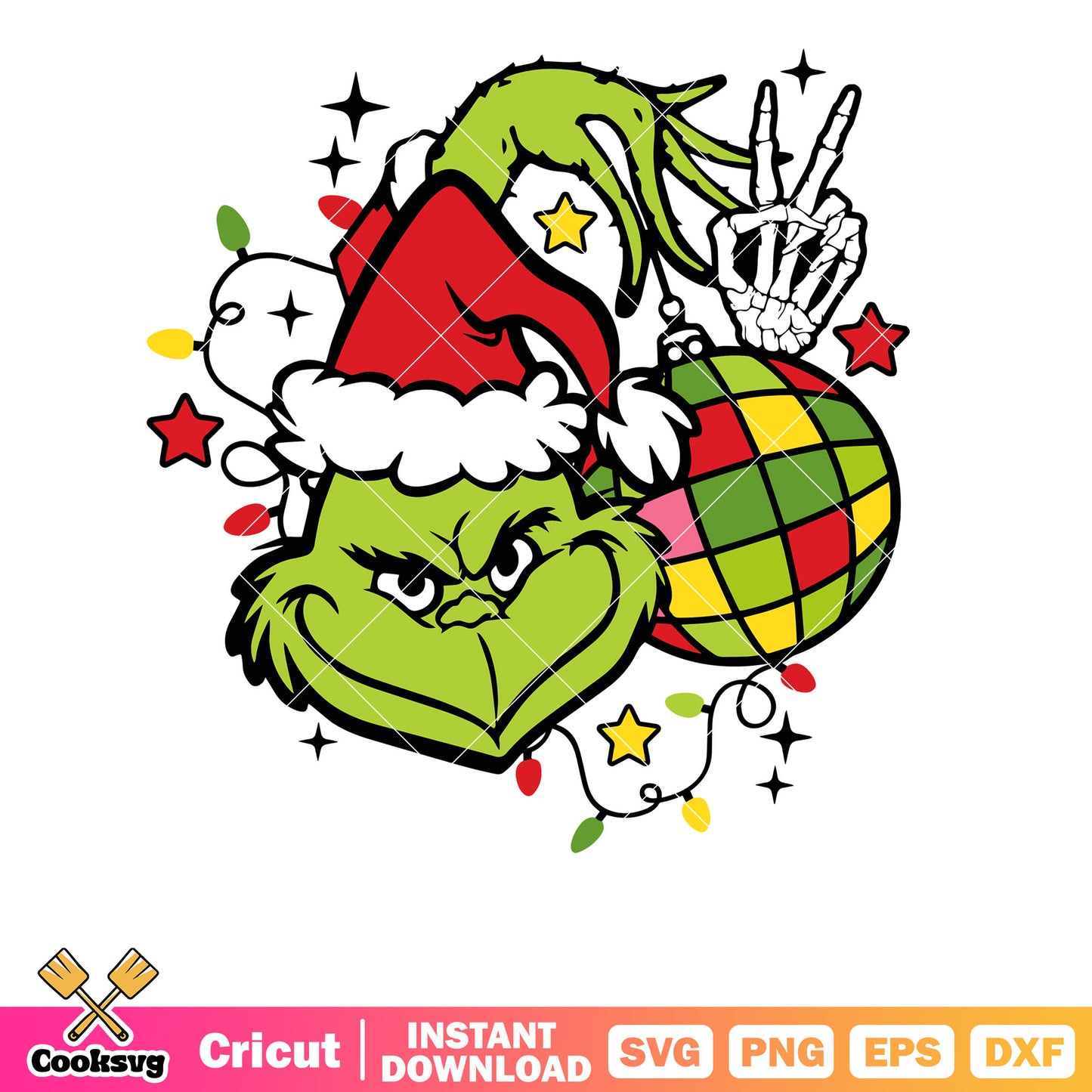 Retro Grinchmas Grinch Era Lightning Bolt svg, christmas ornaments retro​ svg