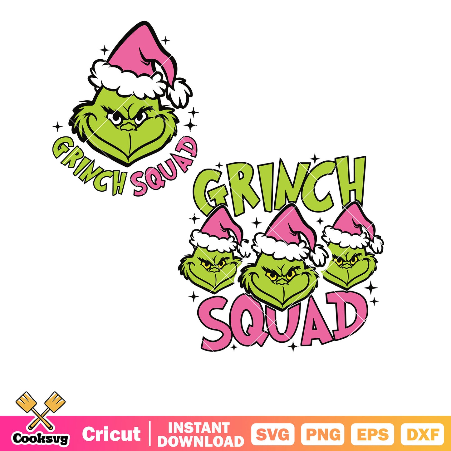 Retro Pink Grinch Squad Santa Hat svg, grinch squad​ svg, pink grinch svg