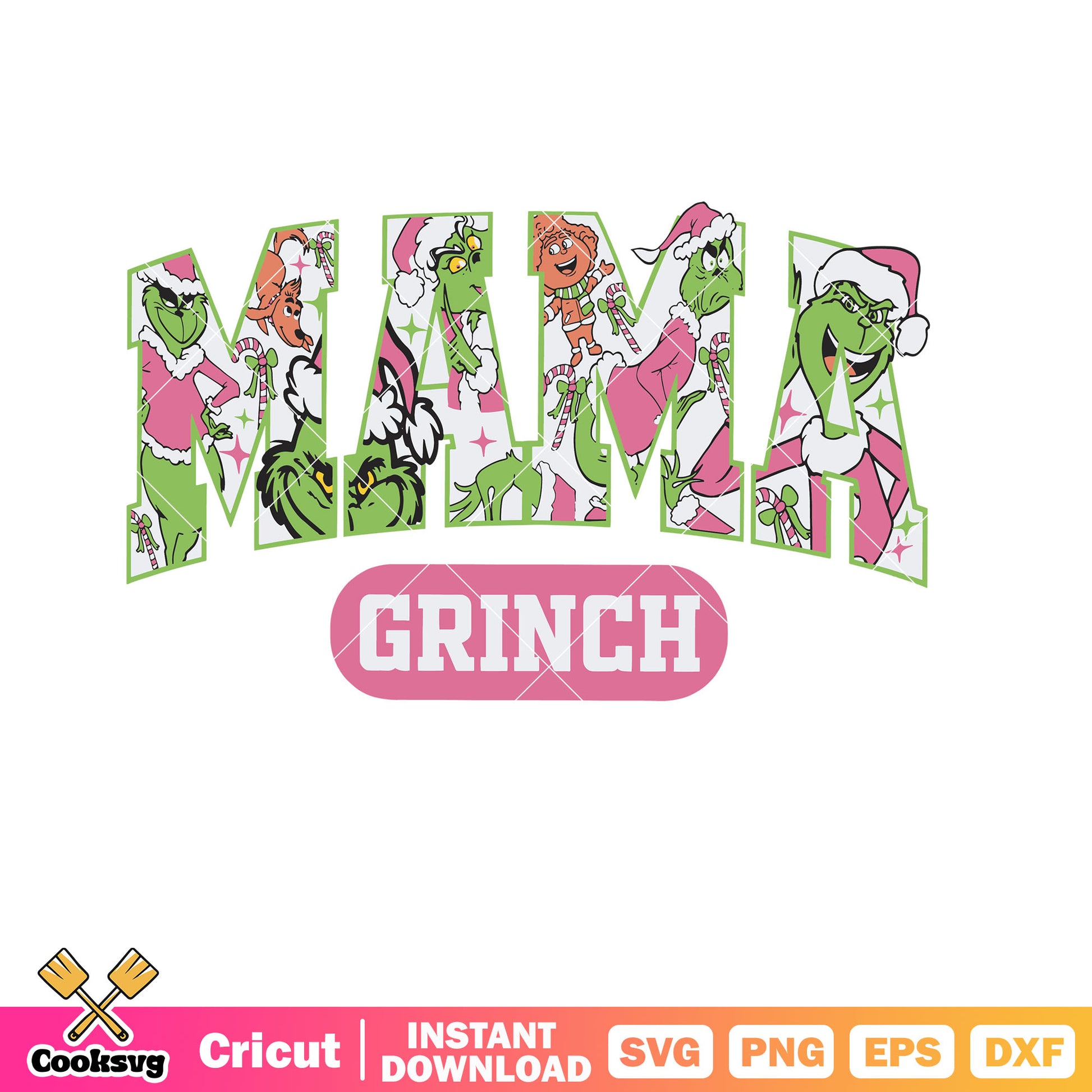 Retro Pink Mama Grinch christmas svg, christmas grinch svg