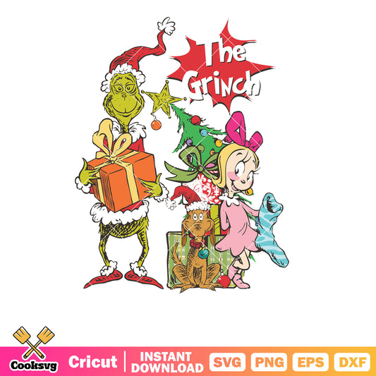 Retro The Grinch Christmas Gift svg christmas, grinch friends svg, the grinch svg