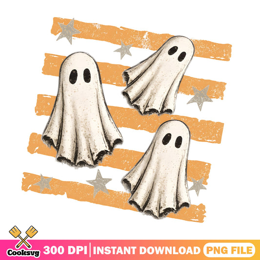 Retro Halloween Ghost PNG, Spooky Ghost Clipart, Halloween PNG