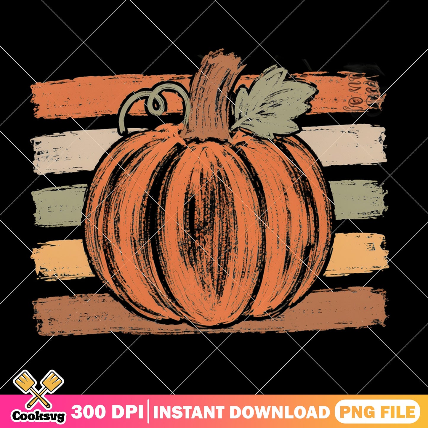 Retro Pumpkin Fall Autumn PNG, Halloween Pumpkin PNG, Fall PNG