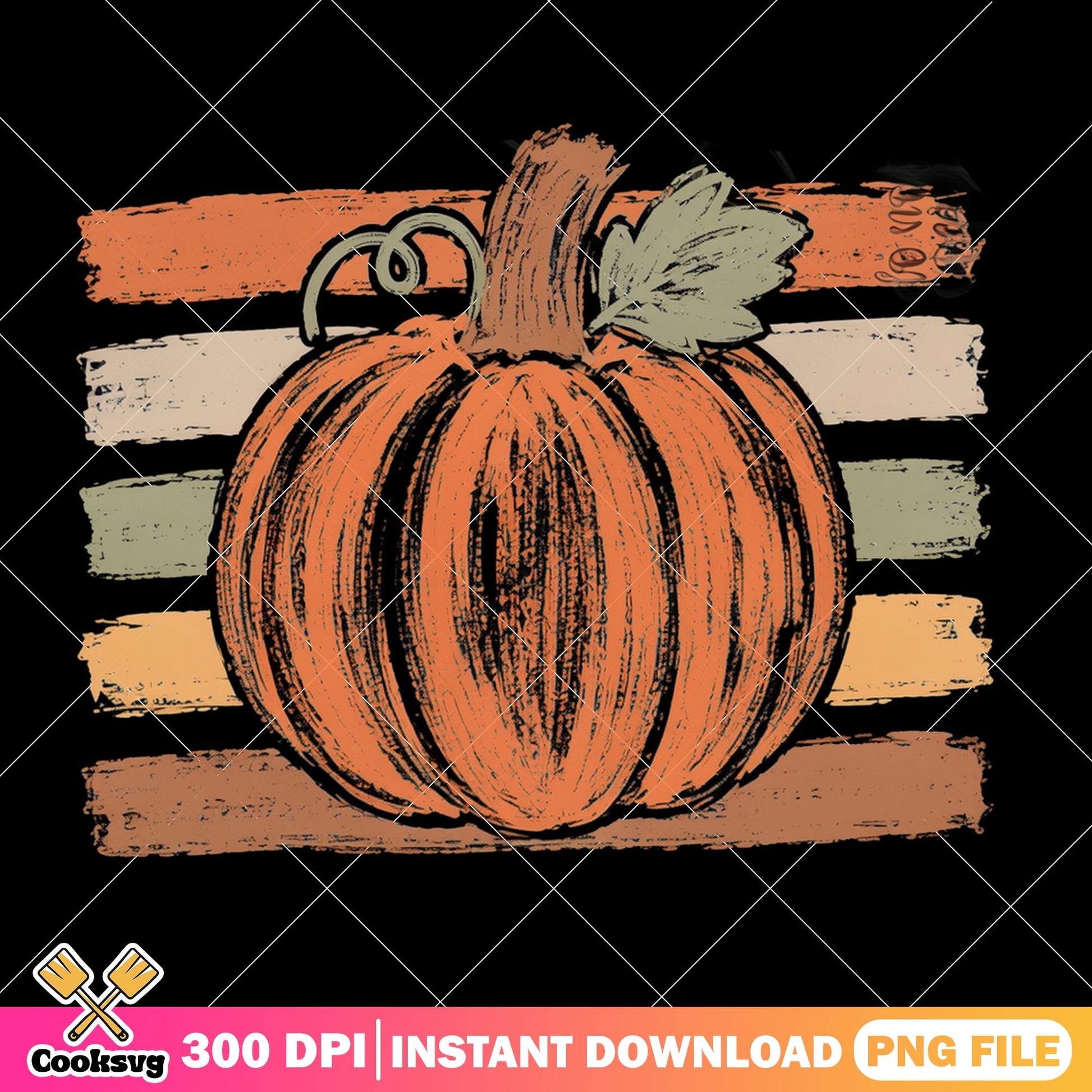 Retro Pumpkin Fall Autumn PNG, Halloween Pumpkin PNG, Fall PNG