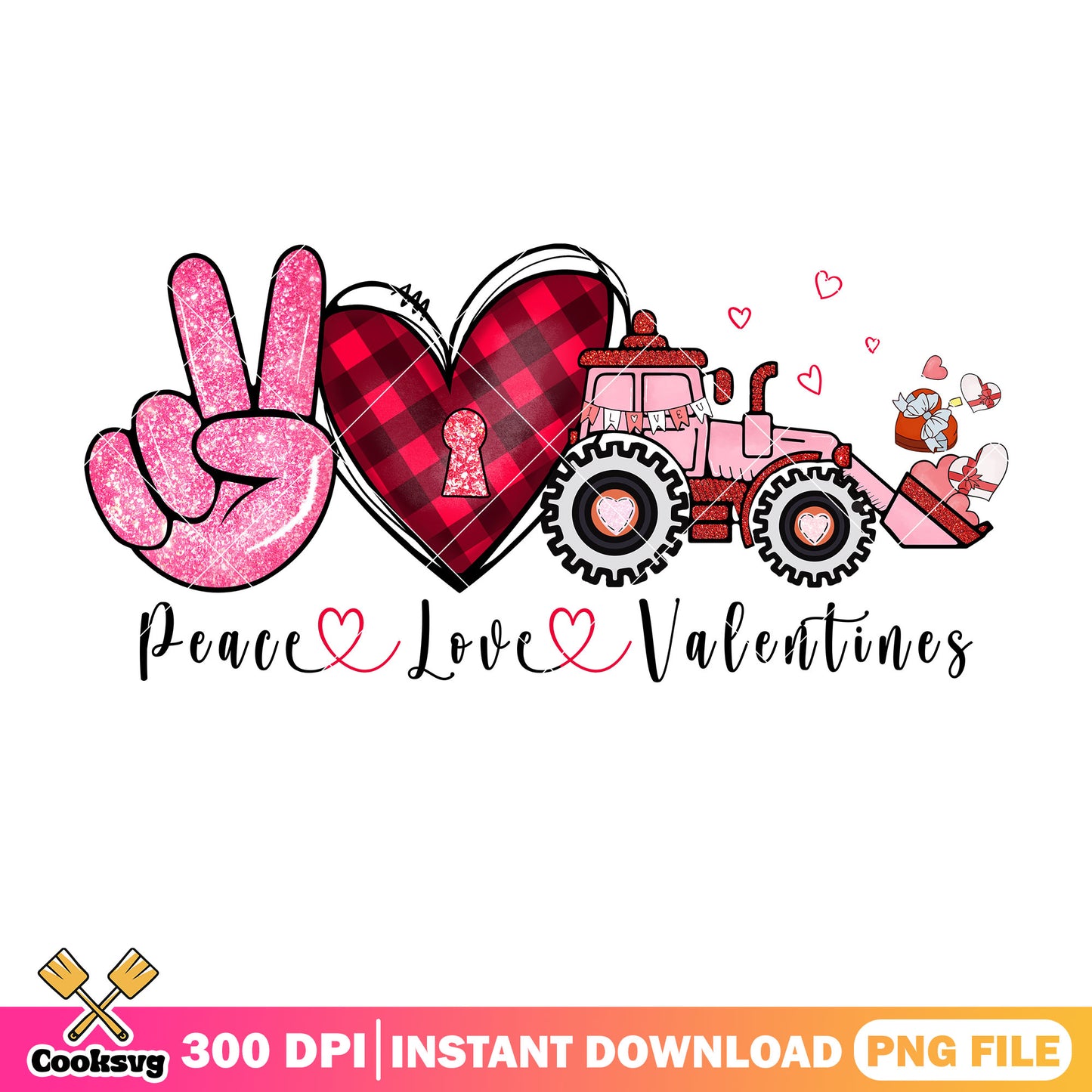 Retro peace love pink valentines png, retro valentines png, love valentine png