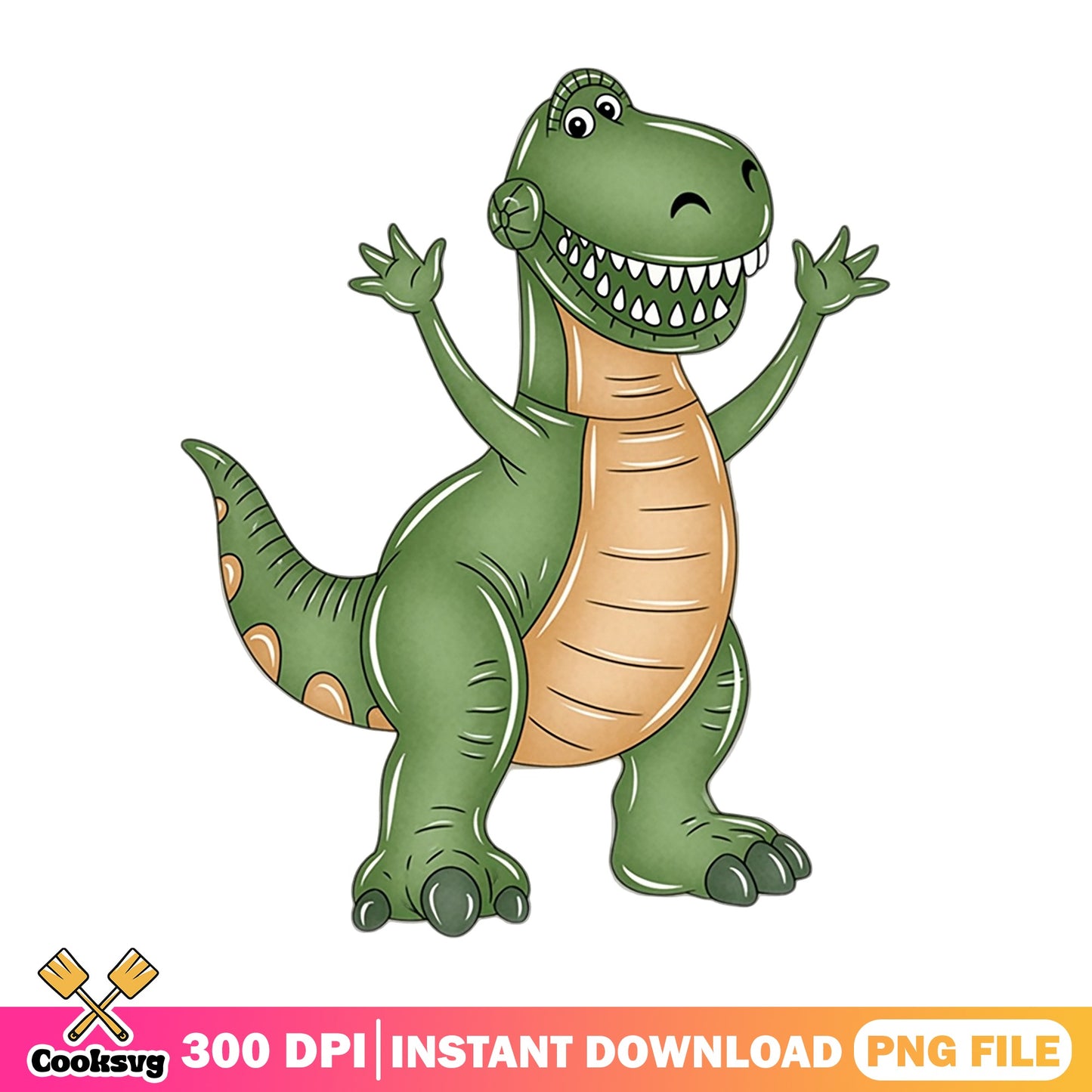 Rex Toy Story PNG, Cute Dinosaur PNG, T-Rex Clipart PNG