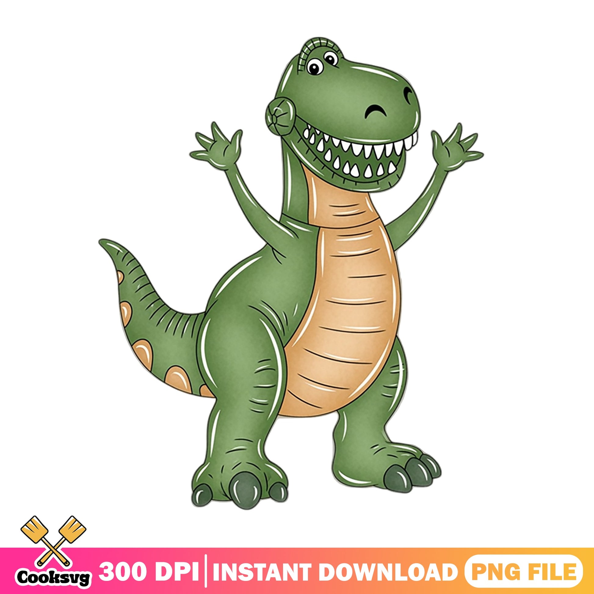 Rex Toy Story PNG, Cute Dinosaur PNG, T-Rex Clipart PNG