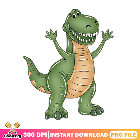 Rex Toy Story PNG, Cute Dinosaur PNG, T-Rex Clipart PNG