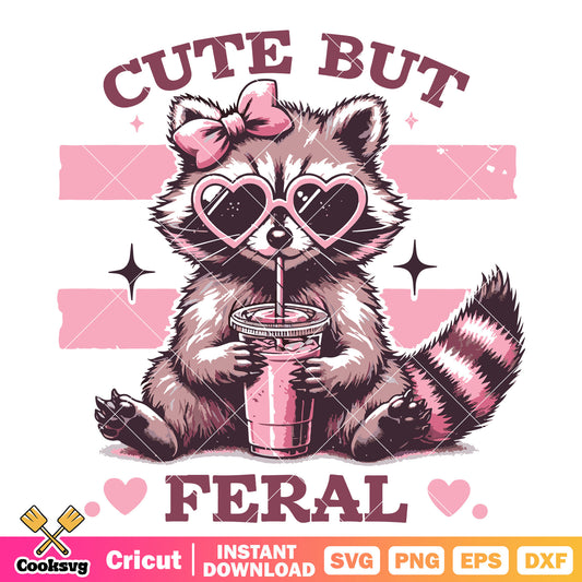 Rocket raccoon cute but feral svg, feral raccoon​ svg, rocket raccoon svg