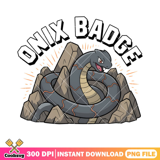 Rock snake onix bagde png, pokemon onix png, cute pokemon png