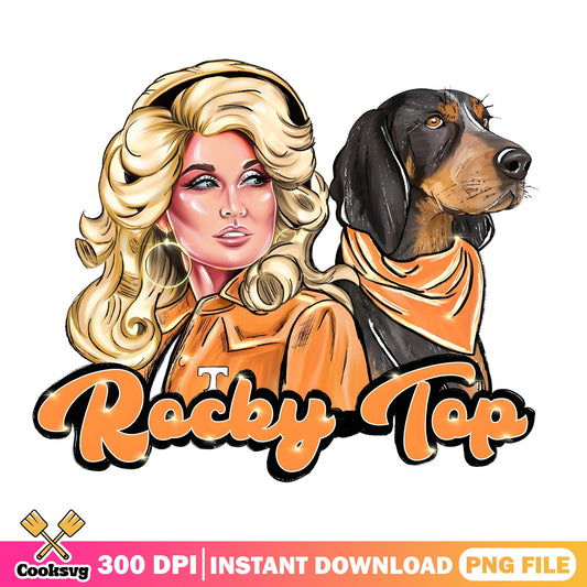 Rocky Top Tennessee Volunteers PNG, Dolly Parton PNG, Vols PNG