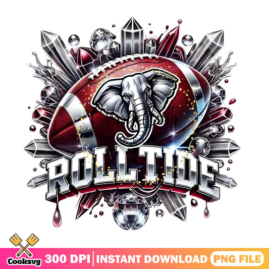 Roll Tide Alabama Football PNG, Elephant Mascot PNG, Crimson Tide PNG
