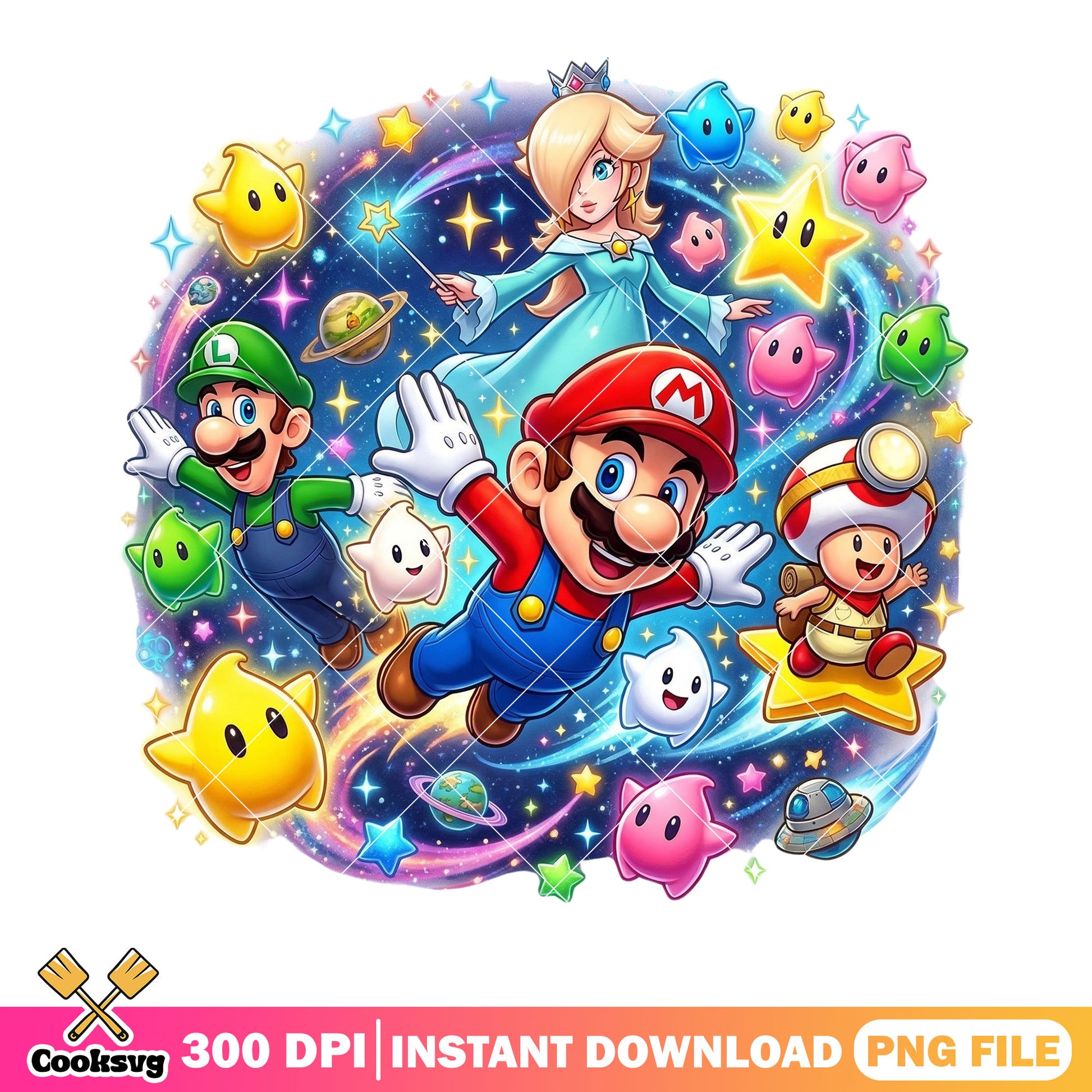 Rosa mario toad luigi png, rosalina princess png, mario games png
