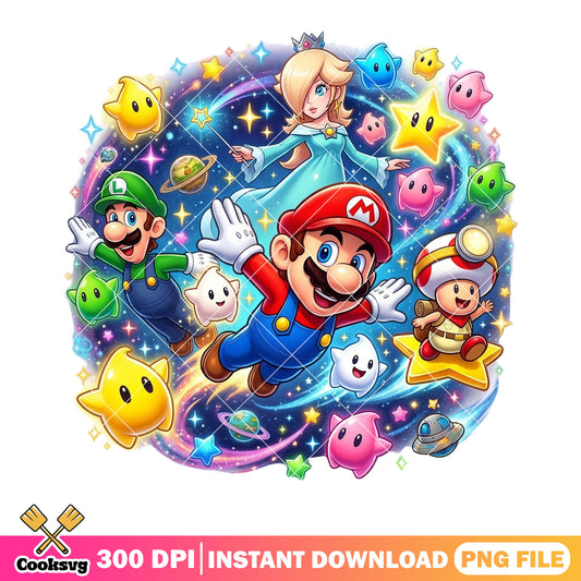 Rosa mario toad luigi png, rosalina princess png, mario games png