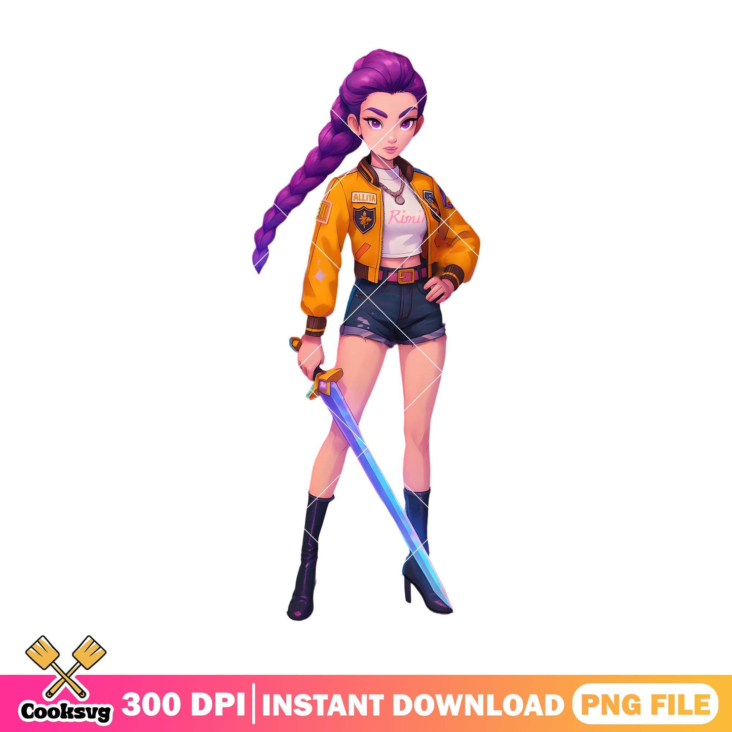 Rumi battle pose png, rumi huntrix png, huntrix member png