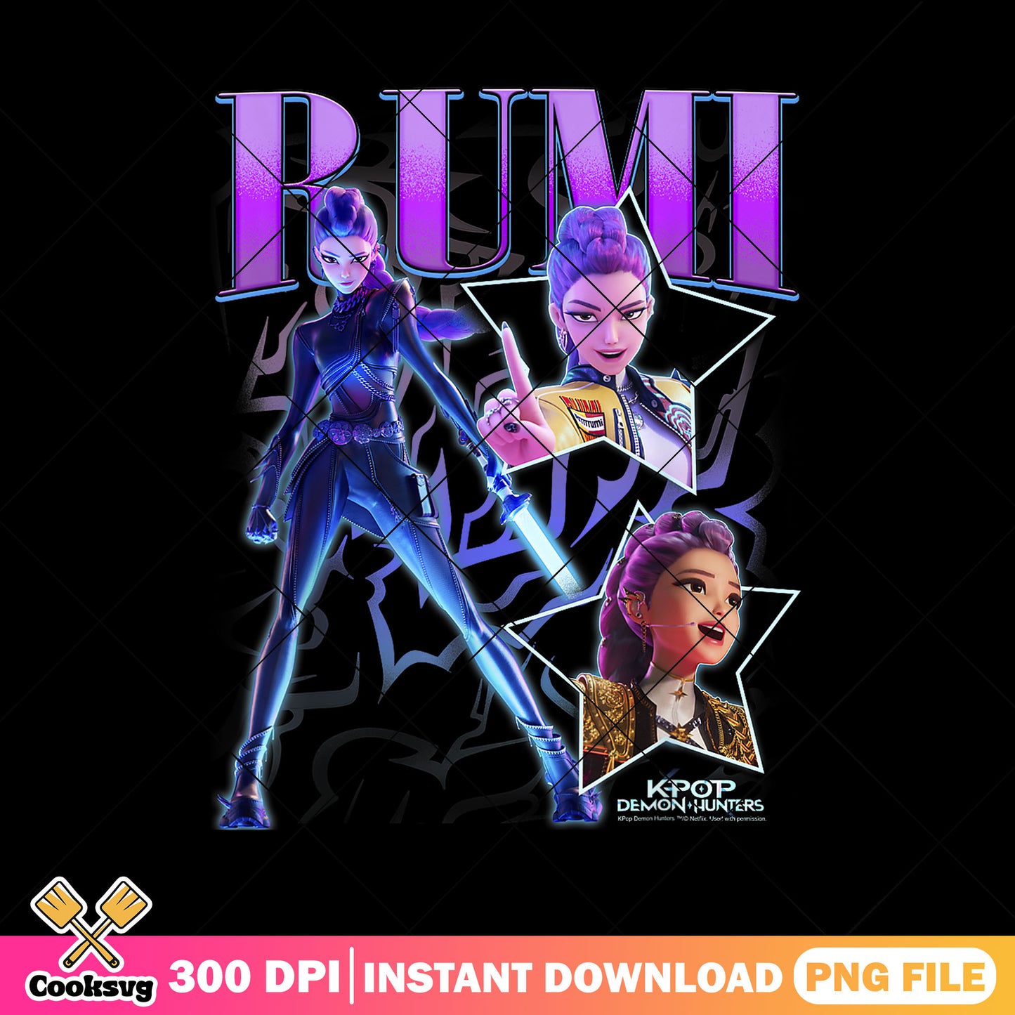 Rumi demon mode png, rumi huntrix png, kpop hunters png