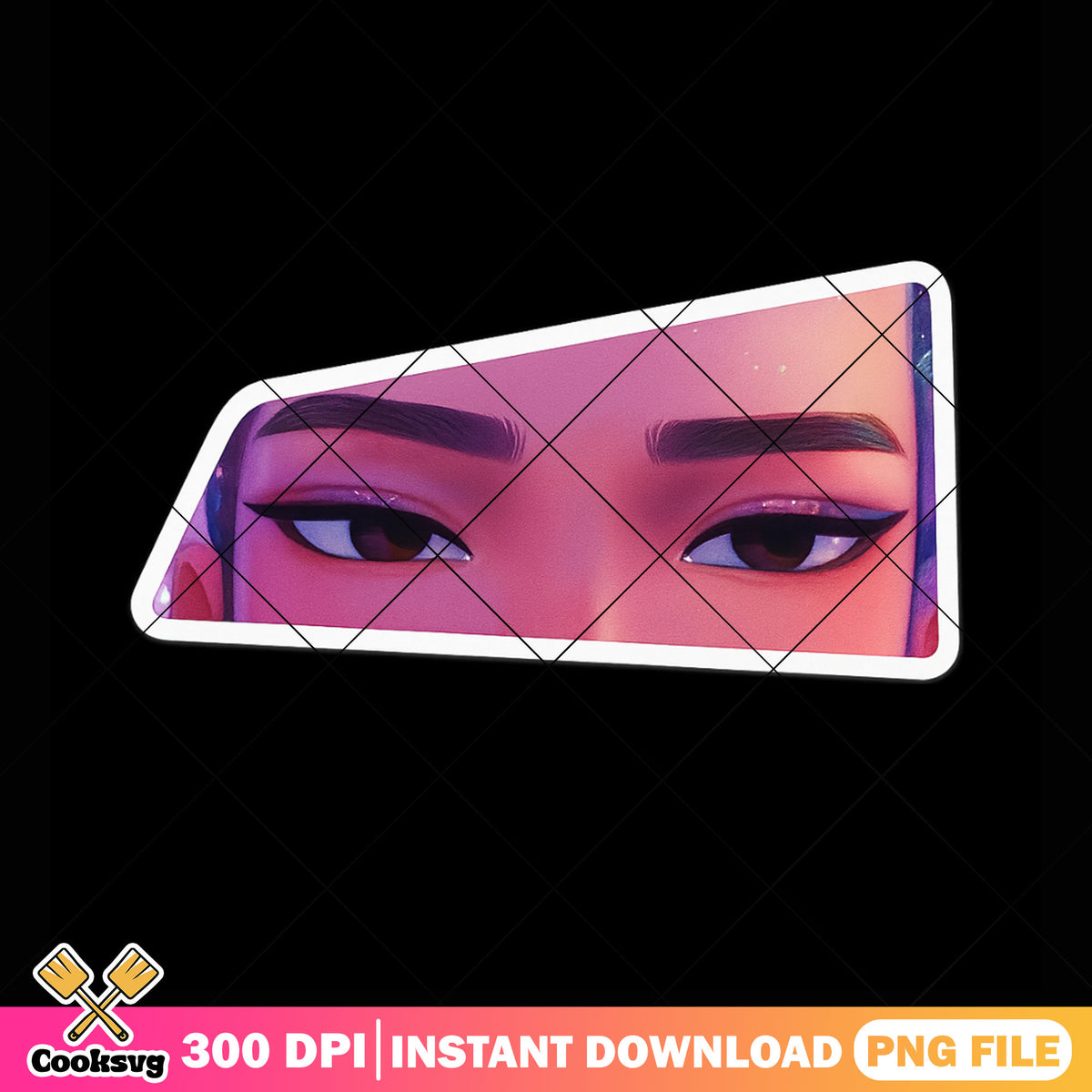 Rumi eyes design png sticker, huntrix netflix png, rumi huntrix png ...