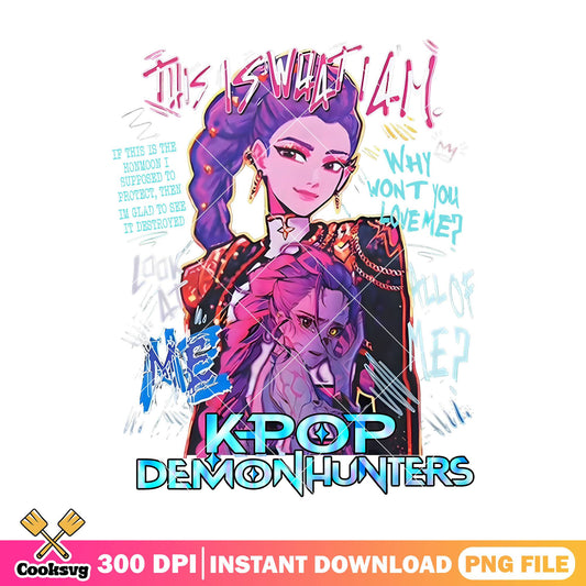 Rumi huntrix cold design png, huntrix girl png, rumi huntrix png