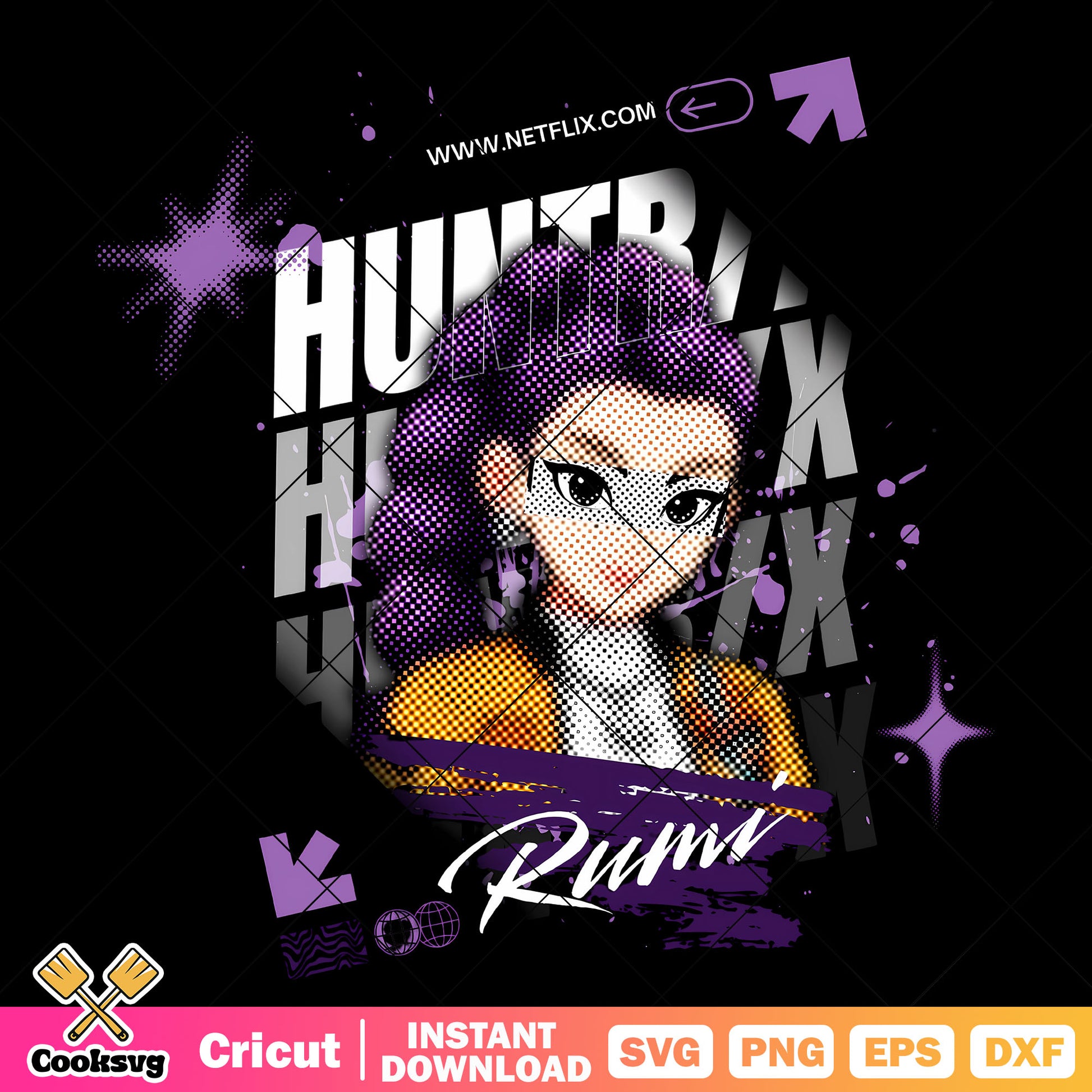 Rumi huntrix mystic svg, huntrix band svg, kpop rumi svg