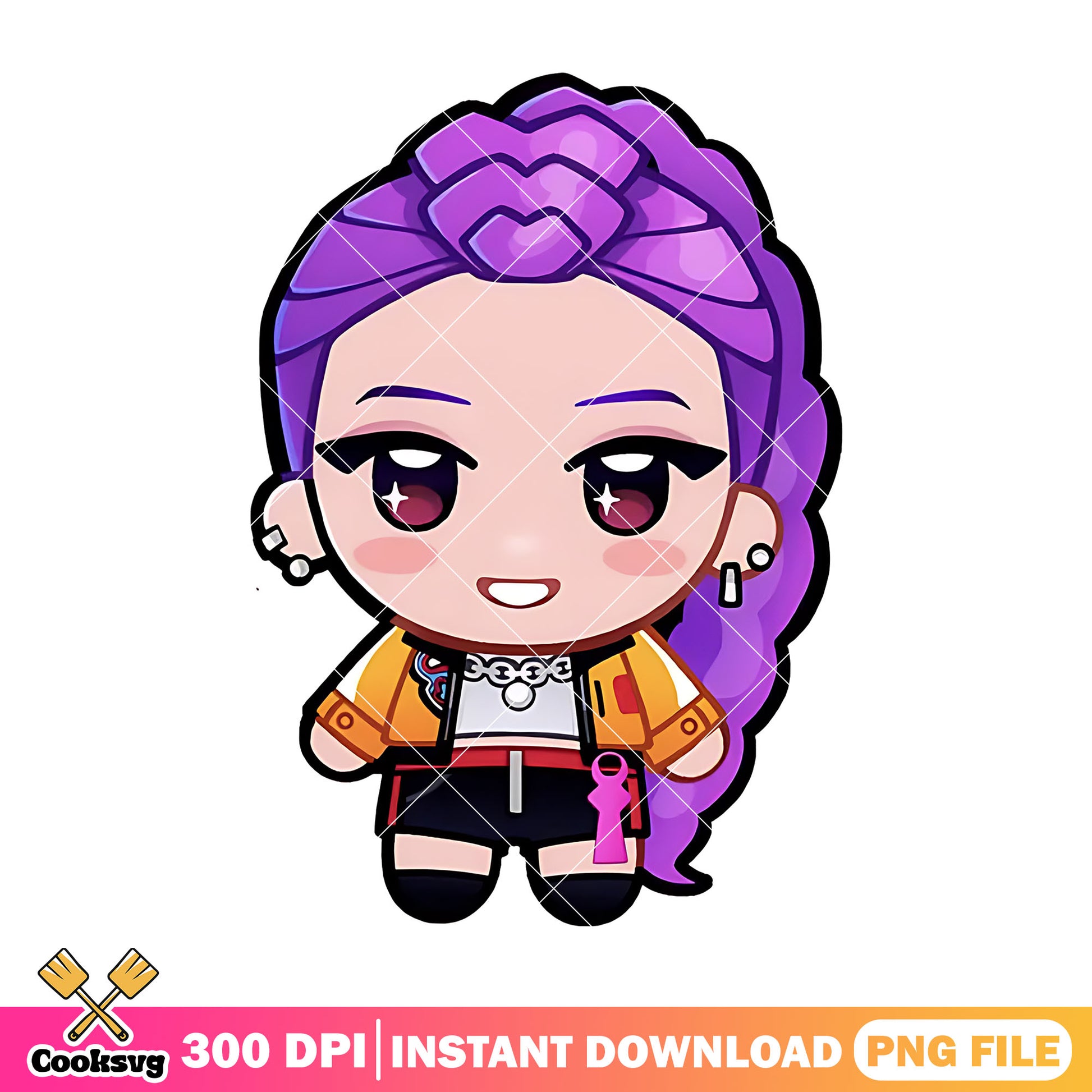 Rumi kpop hunters chibi png, rumi huntrix png, kpop hunters png
