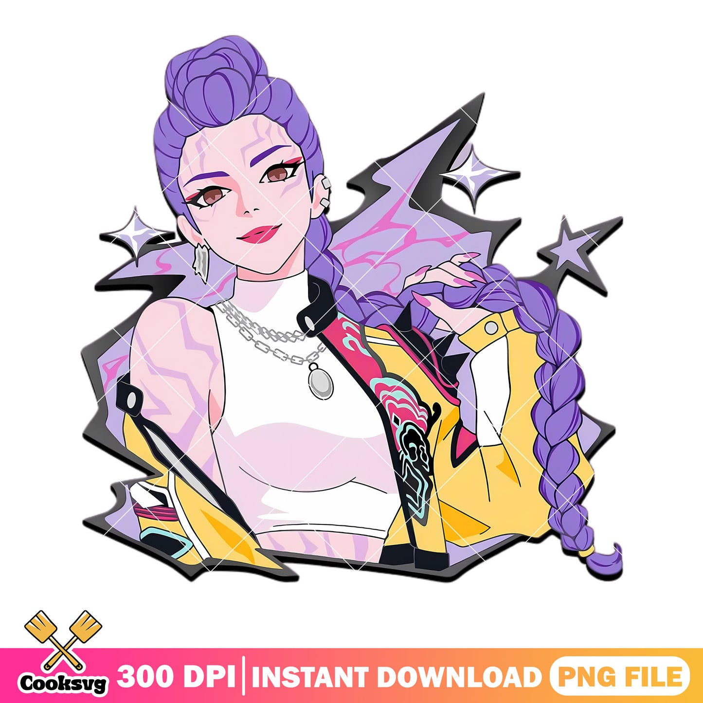 Rumi kpop sticker anime logo png, sticker rumi png,  anime rumi png