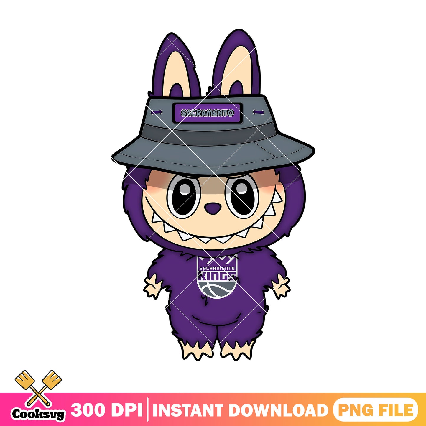 Sacramento labubu baseball png, labubu cute png, labubu plush png