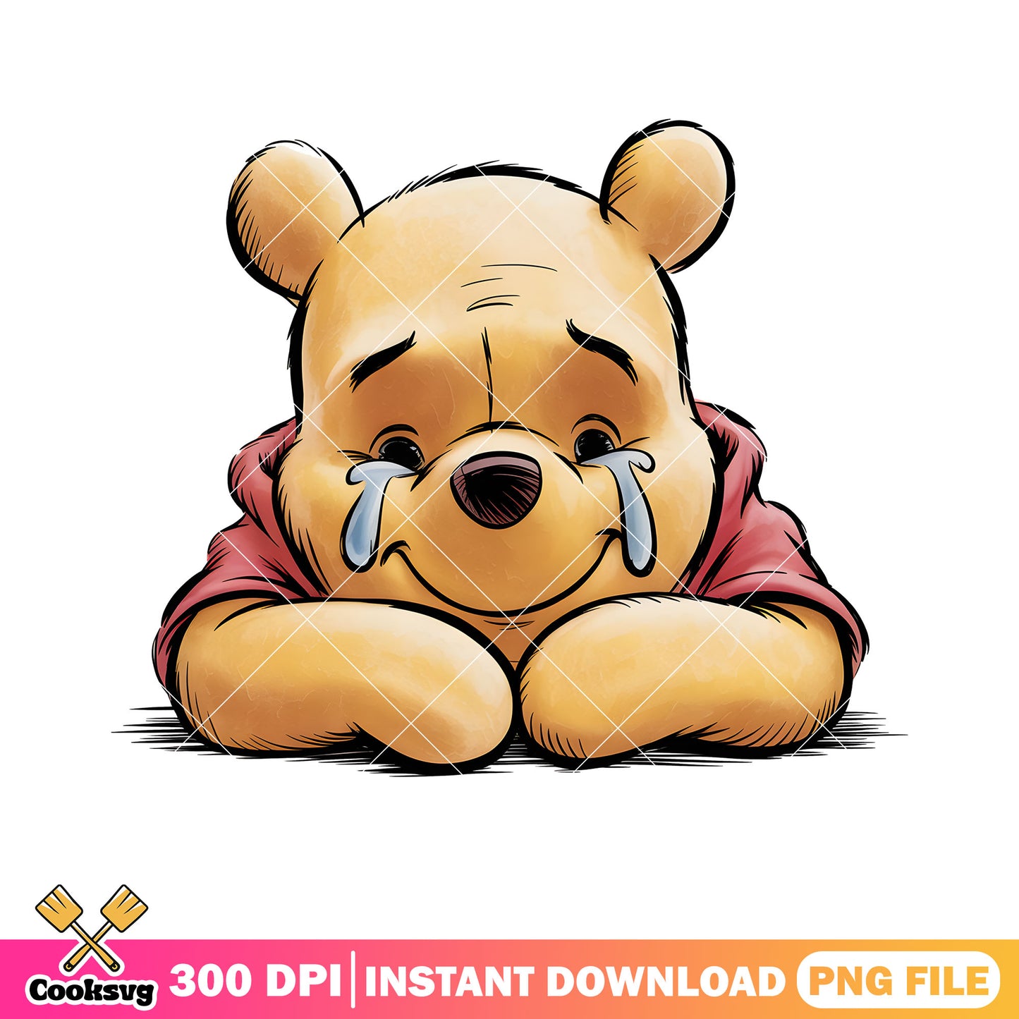 Sad poster of pooh png, winnie the pooh png,​ pooh poster png