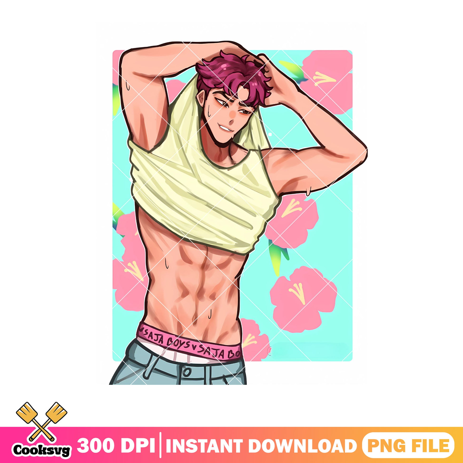 Saja boy member png, poster anime muscle png, saja boy muscle png