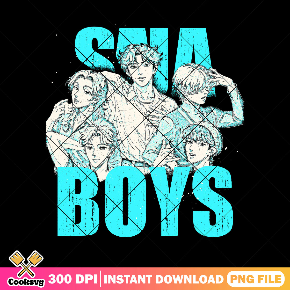 Saja boys art png, huntrix movie png, kpop netflix png