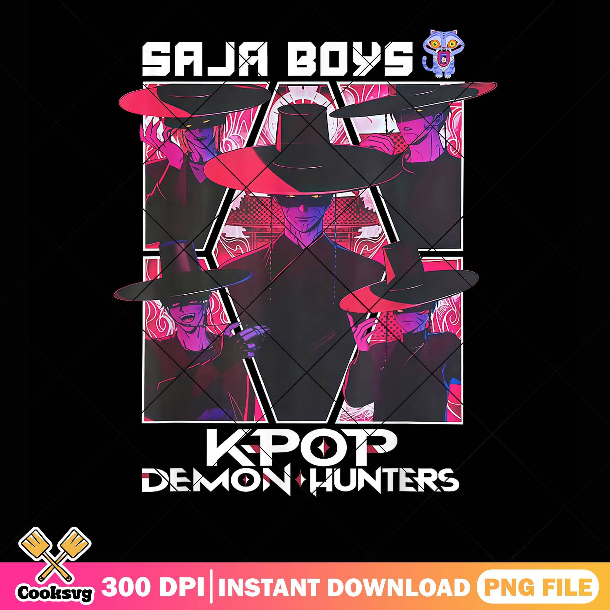 Saja boys demon night png, love saja boys png, kpop netflix png