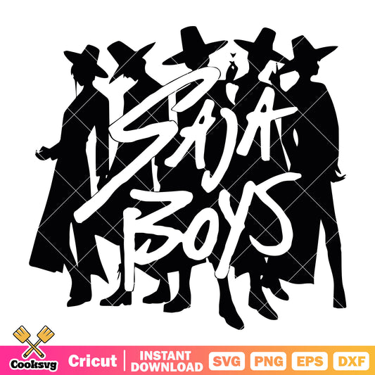 Saja boys hunters black svg, saja boys band svg, jinu saja svg