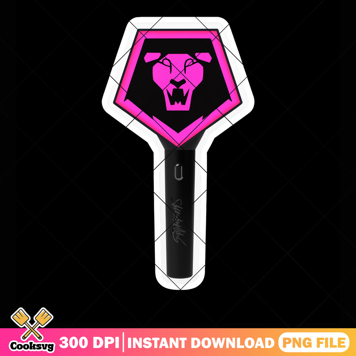 Saja boys light stick png sticker, love saja boys png, kpop netflix png