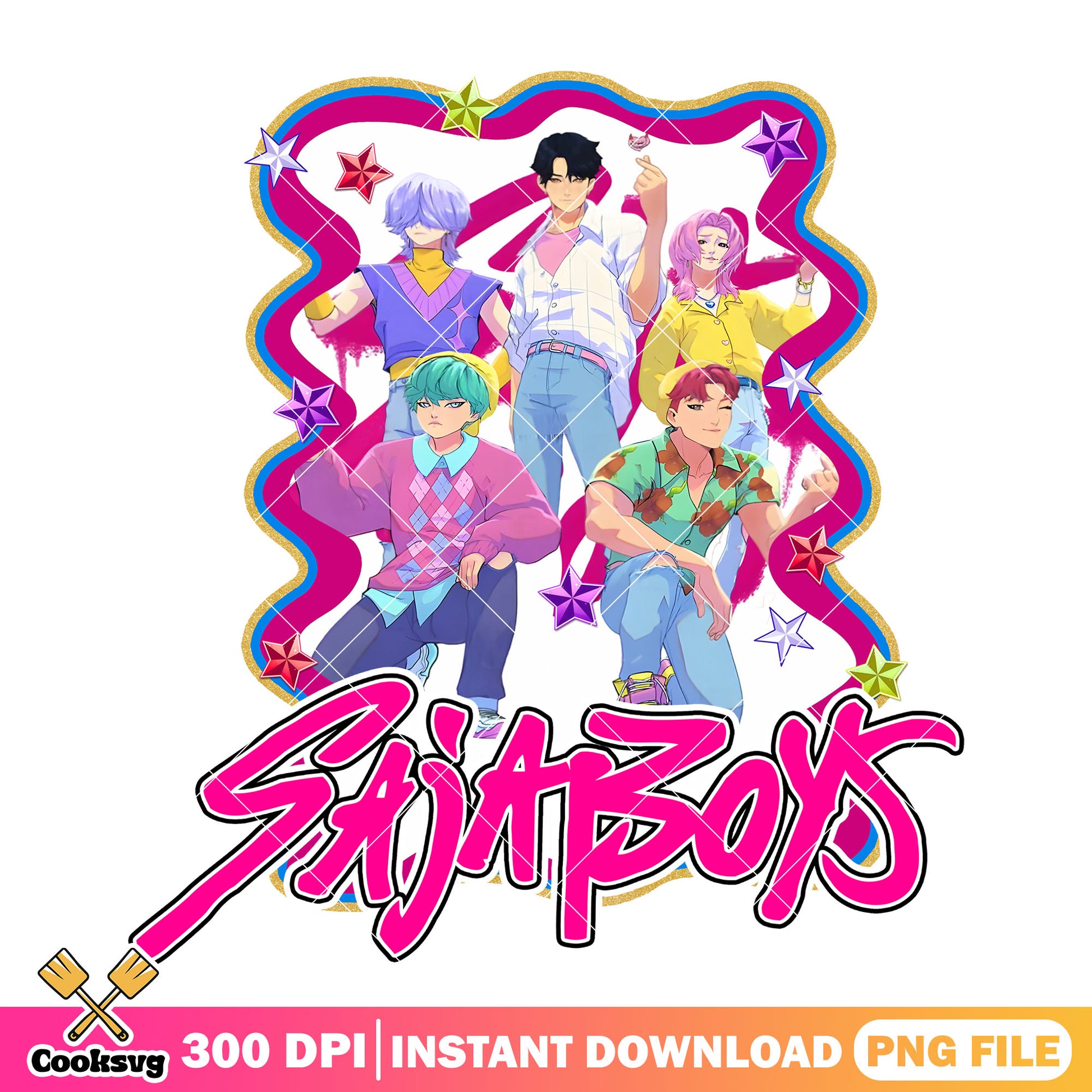 Saja boys mirror wave png, kpop saja png, kpop hunters png