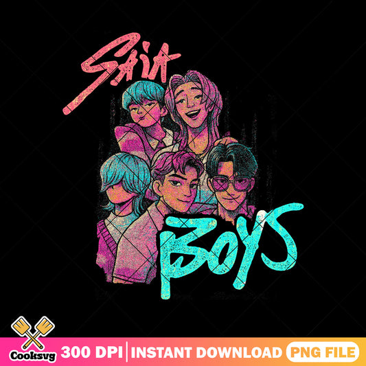 Saja boys poster png, kpop hunters png, love saja boys png