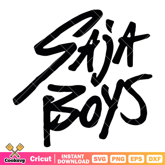 Saja boys text design svg, saja boys svg, kpop demon hunters svg