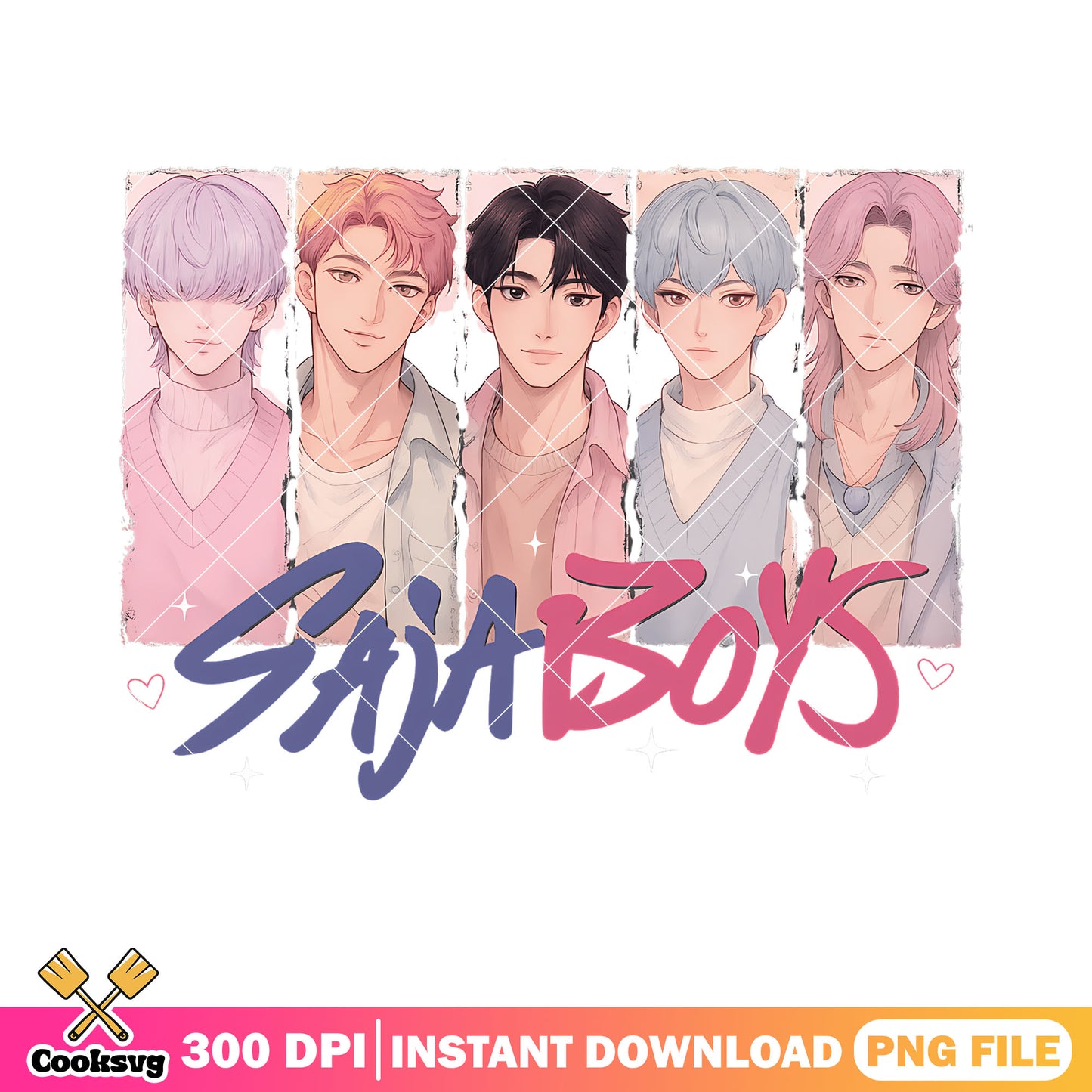 Saja boys webtoon logo png, saja webtoon png, official poster png