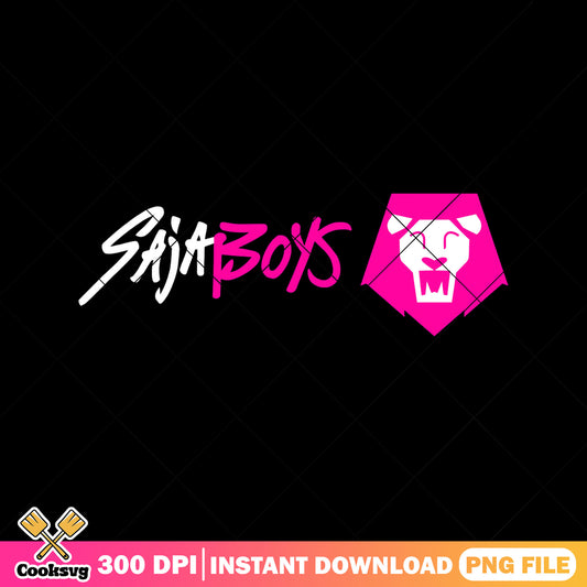 Sajaboys white pick logo png, saja boys band png, kpop saja png