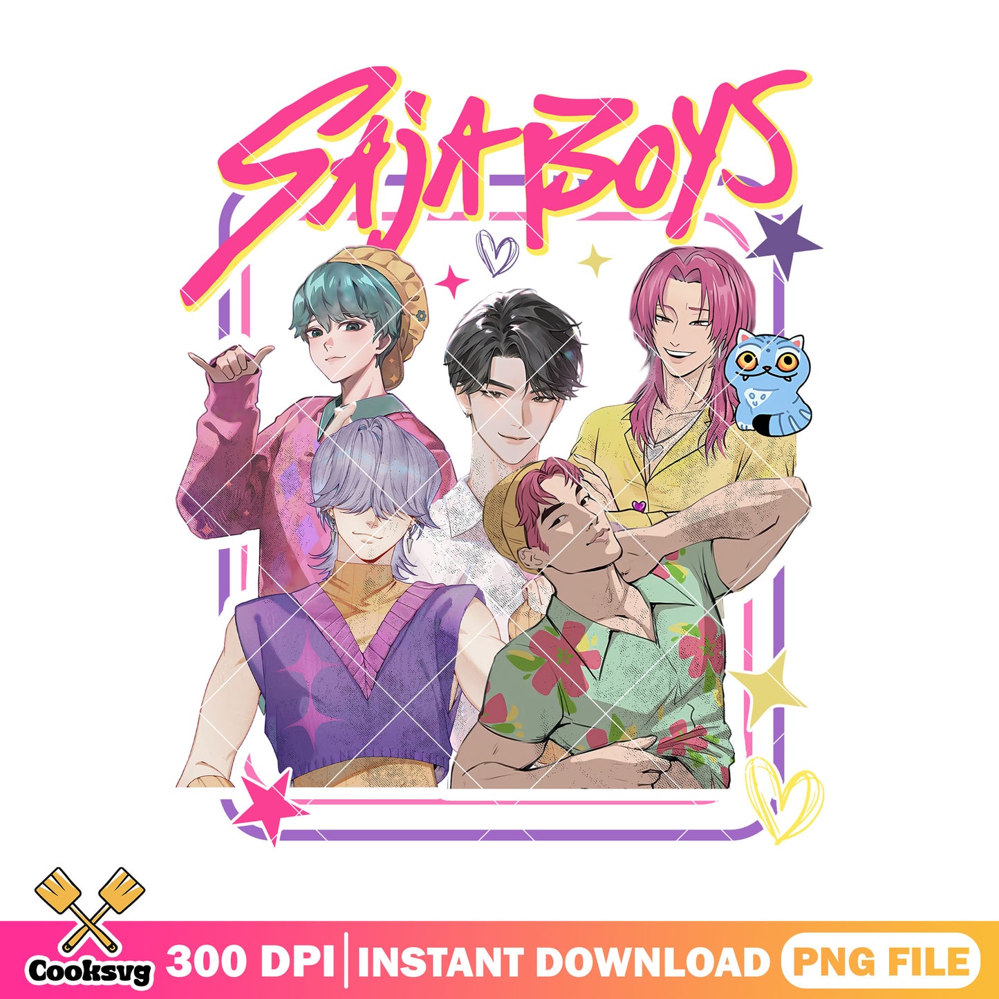 Saja boys x little derpy png, cute derpy png, saja boys band png