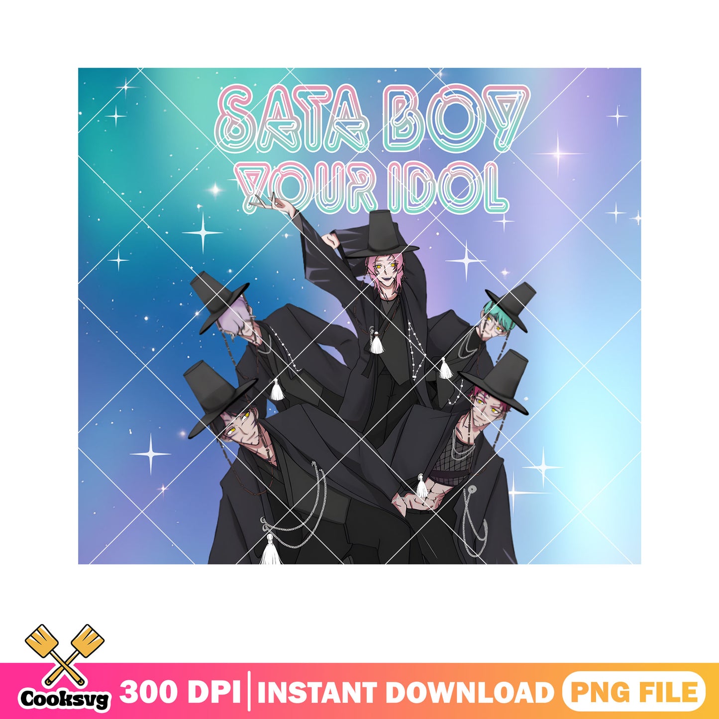 Saja boys yours idols logo png, anime yours idol png, kpop idol png