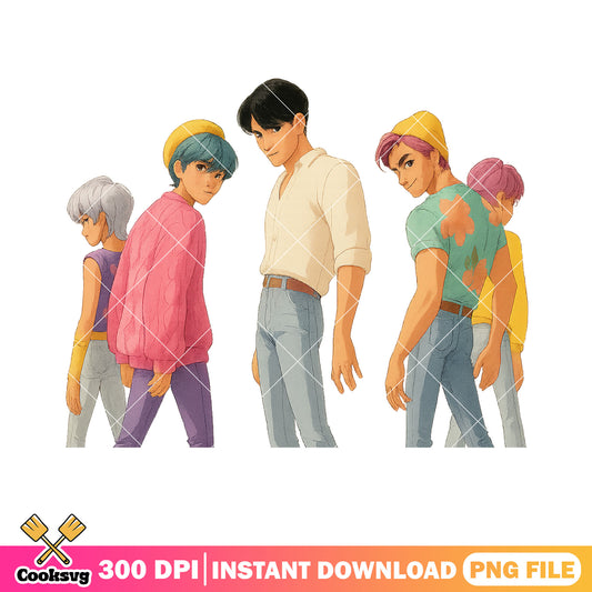 Saja idols boys kpop png, saja boys band png, kpop demon hunters png