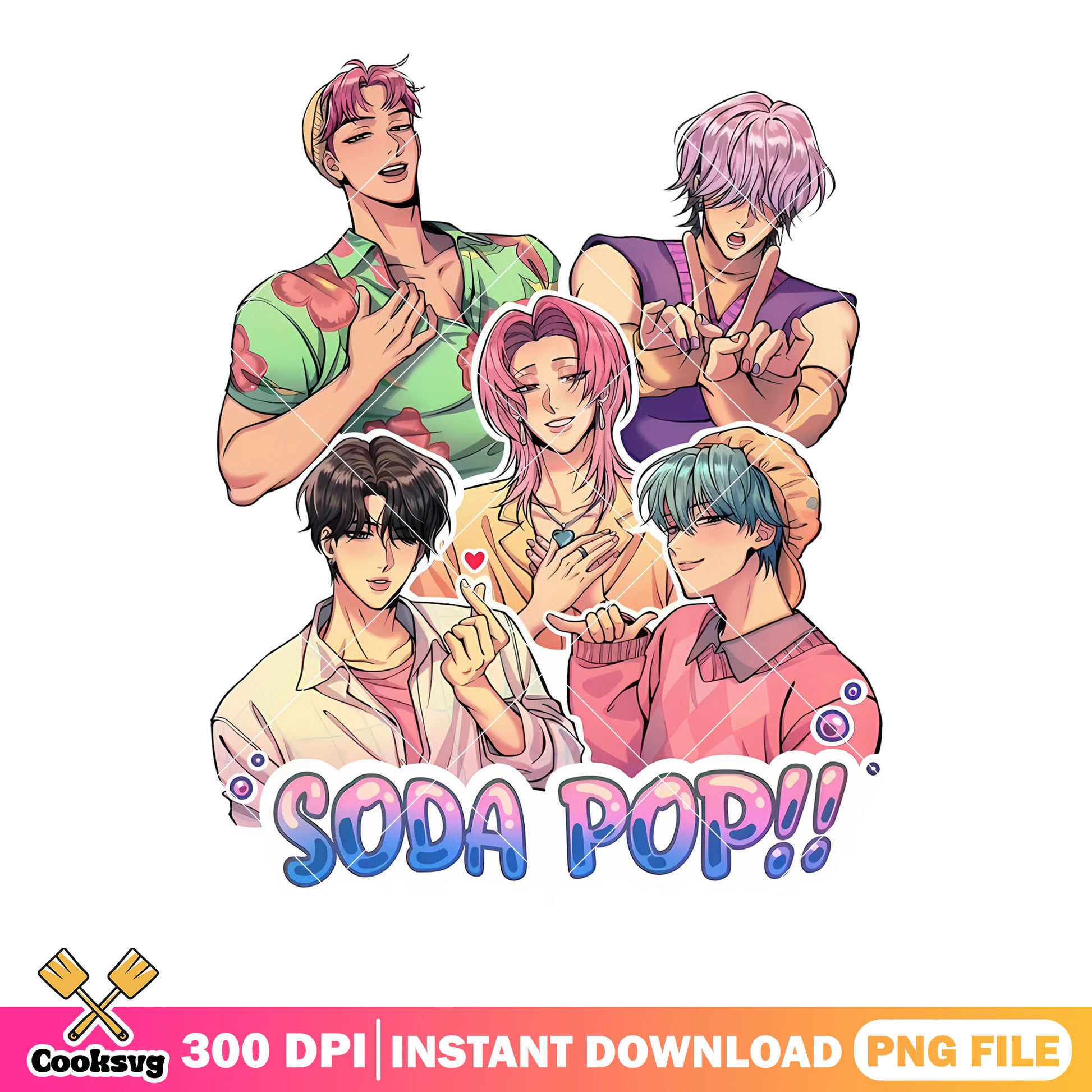 Saja kpop pose poster png, members saja png, anime saja png