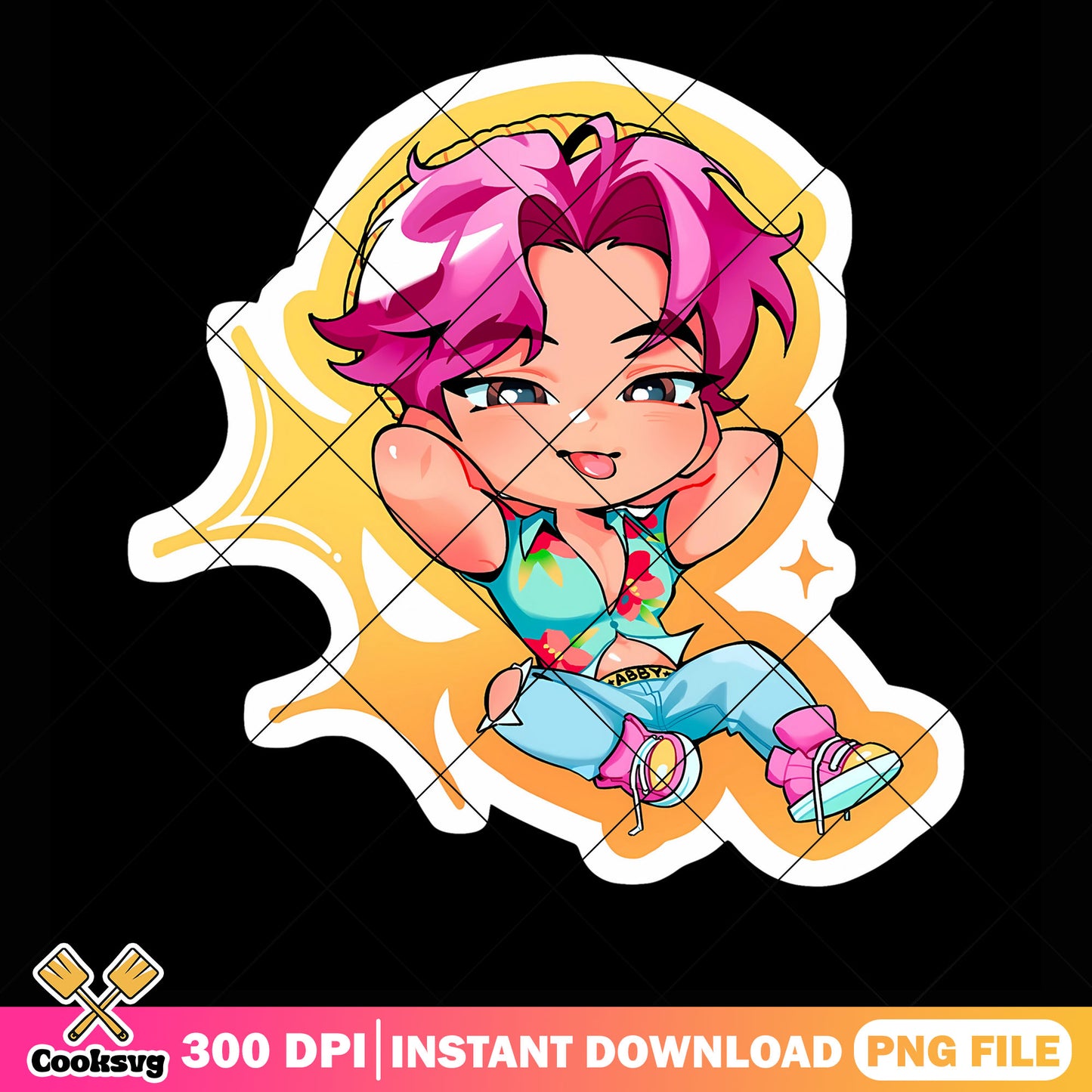 Saja sticker gifts abby png, abby saja png, kpop demon hunters png
