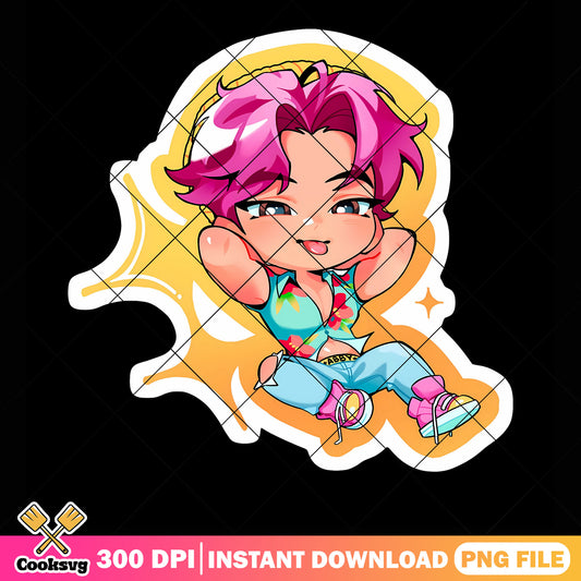 Saja sticker gifts abby png, abby saja png, kpop demon hunters png