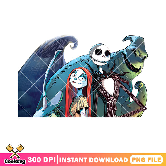 Sally and friends png, this is halloween png, oogie boogie horror png